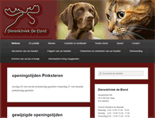 Tablet Screenshot of dierenkliniekdeeland.nl